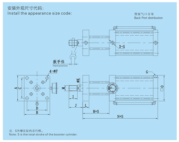 JRG複合式迷你型氣液（yè）增壓缸設計圖